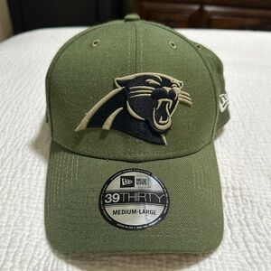 RARE Authentic 39Thirty Hat Cap M/L NFL Carolina Panthers New Era Salute Service